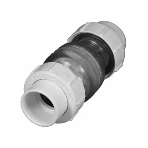Flo Control True Union Spring Check Valve, 2″ Clear PVC | 1700C-20