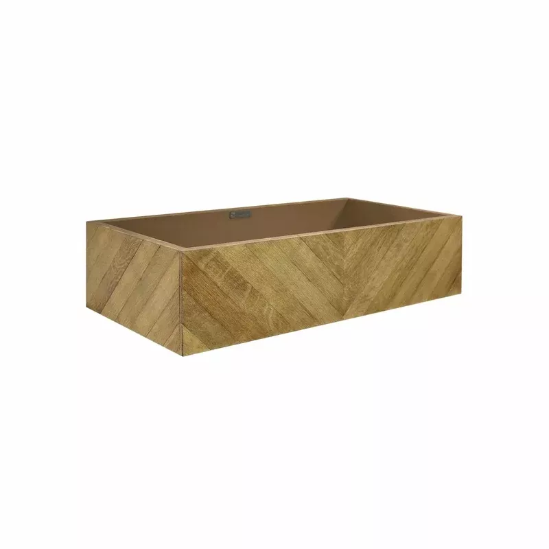Native Trails 36″ Wall Mount Floating Vanity Base in Chardonnay, Reclaimed Oak Wood, Vintner’s Collection, VNW191