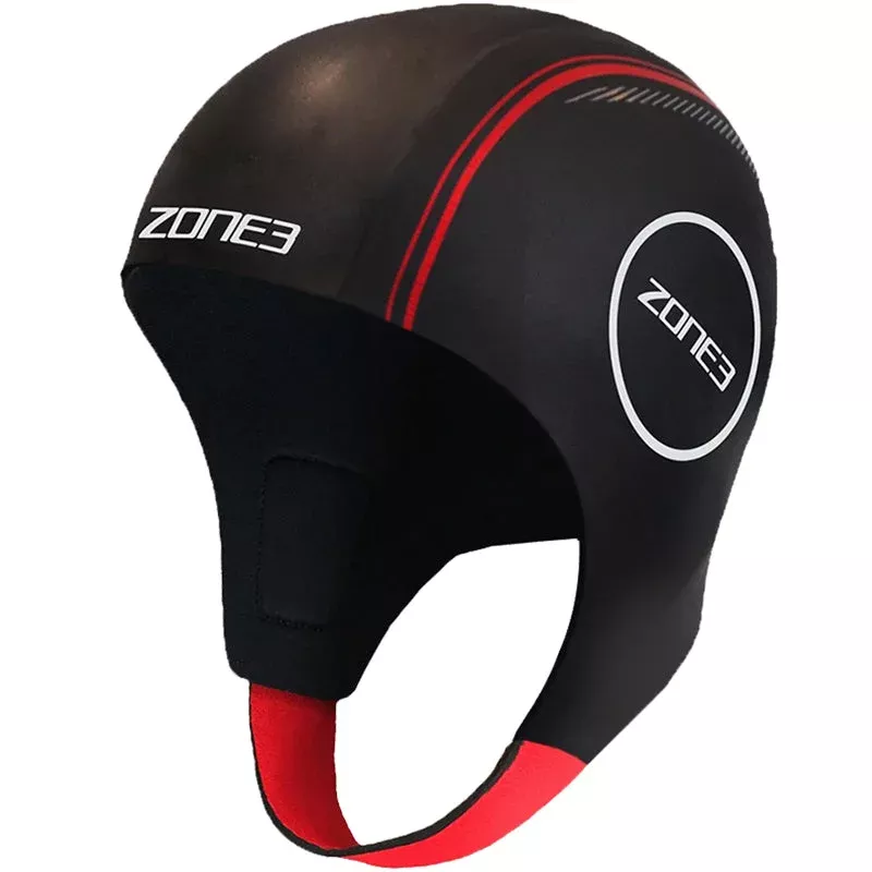 Zone3 – Neoprene Swim Cap – Black/Red