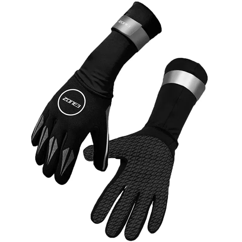 Zone3 – Neoprene Swim Gloves – Black/Silver
